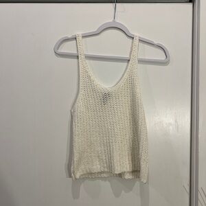 White Knit Tank Top